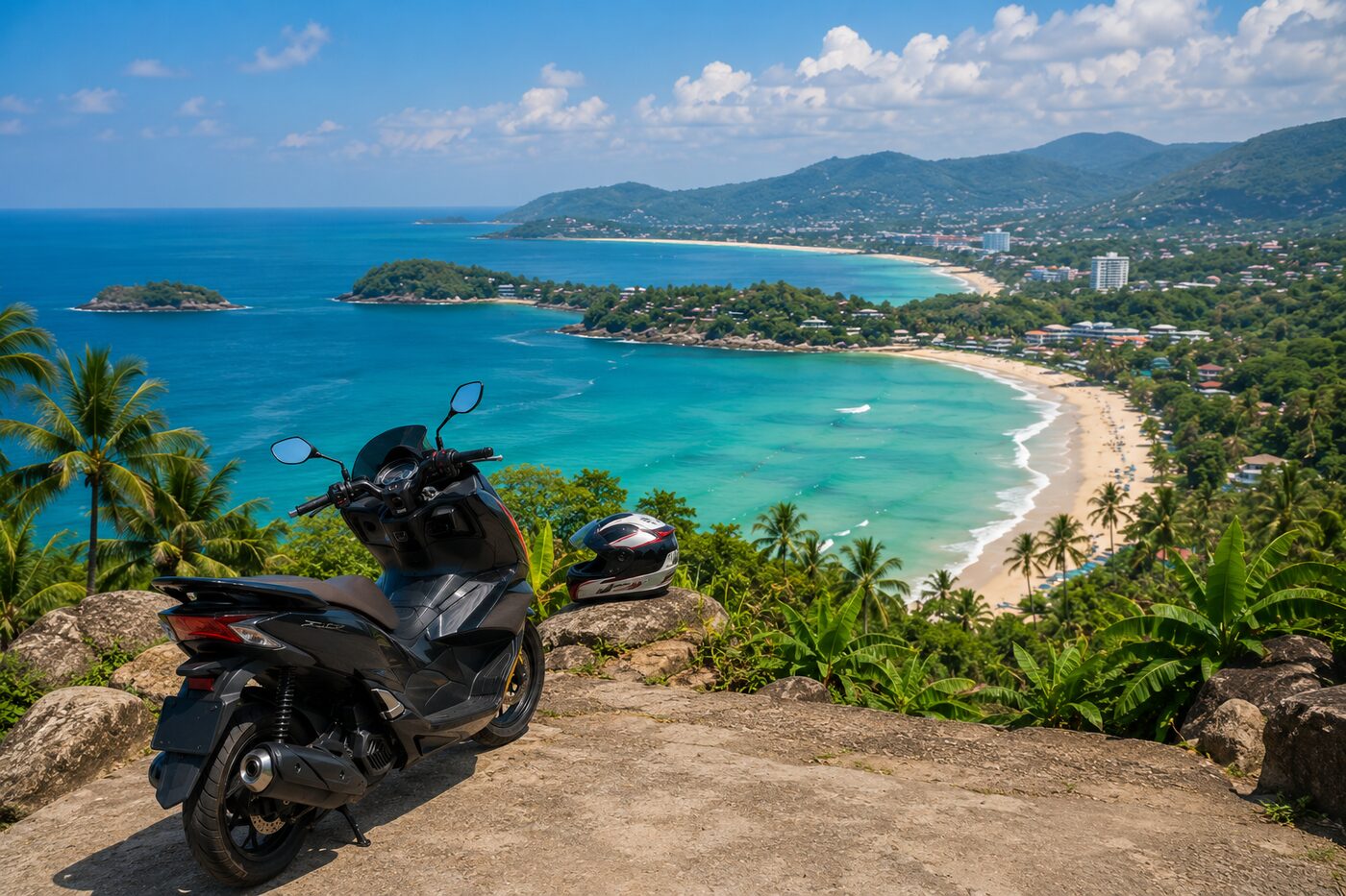 Kata and Karon Beaches. Phuket by Motorbike