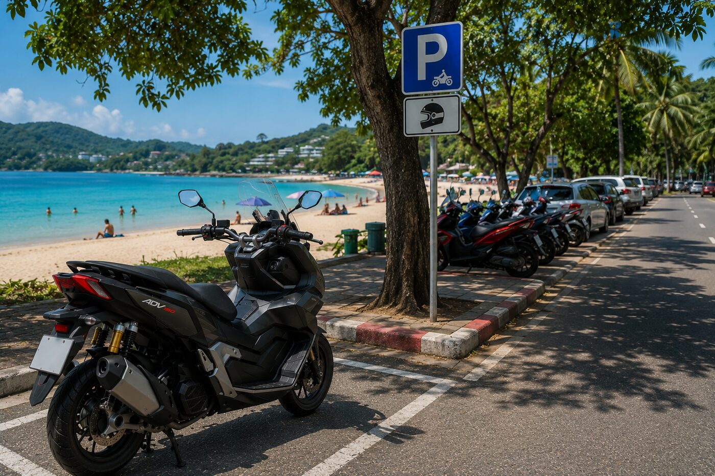 Parking at Popular Phuket Beaches