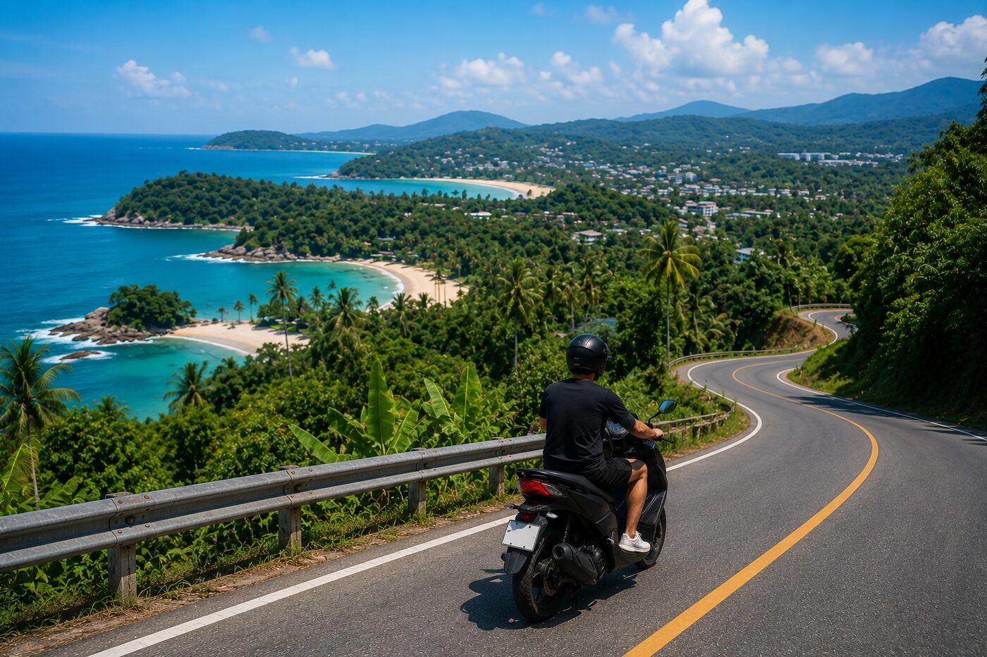 Perfect circular routes through Kata, Karon, and Bangtao on a rented motorbike.