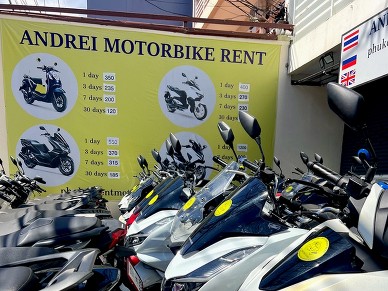 The cost of renting a bike or scooter in Phuket in 2026